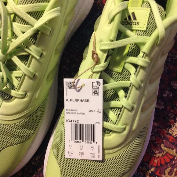 Adidas Men's X_PLRPHASE Lime Green Sneakers - 11.5 - New in Box - Picture 7 of 12